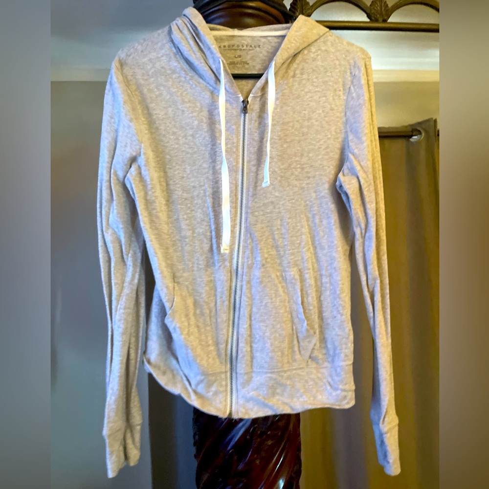 Aeropostale light zip up light tan